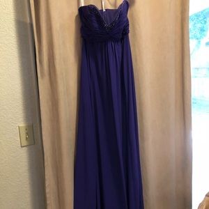 Purple Strapless Dress